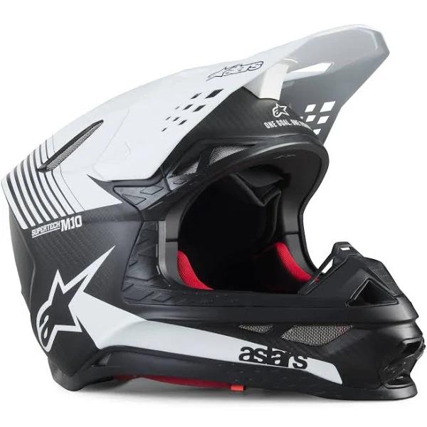 Helmet Alpinestars Supertech S-M10 Dyno Black / Matt Carbon / White