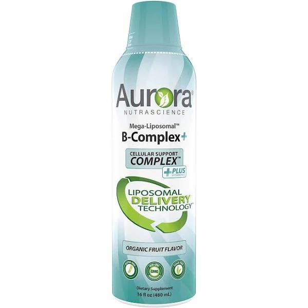 Aurora Nutrascience Mega-Liposomal B-Complex+ Organic Fruit 16 fl oz (480 ml)