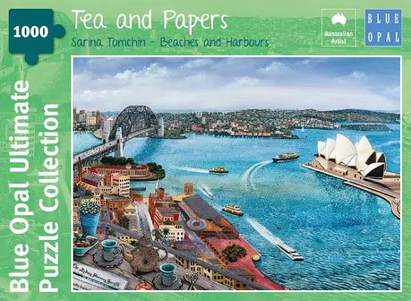 Blue Opal Sarina Tomchin Tea & Papers 1000pc Jigsaw Puzzle