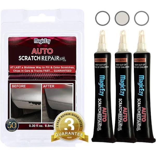 MagicEzy Auto Scratch REPAIREZY - Repair Car Paint Chips in Seconds - Precise Color Match - Touch-Up Filler – No Messy Drips (White Kit)