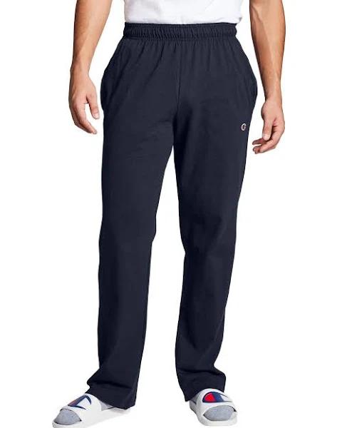 Champion Men's Jersey Open-Bottom Pants - Black