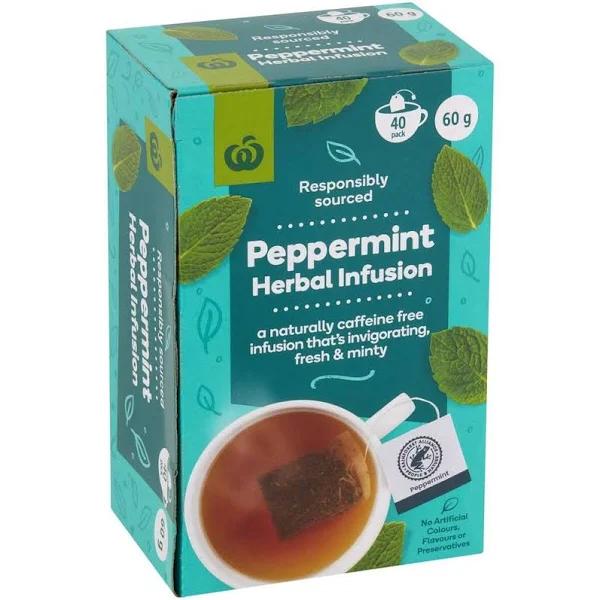 Woolworths Peppermint Herbal Infusion Tea 40 CT