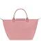 Handbag M Le Pliage Green Petal Pink Longchamp