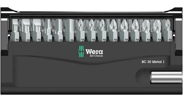 Wera 05057434001 Bit-Check 30 Metal 1 Bit Assortment