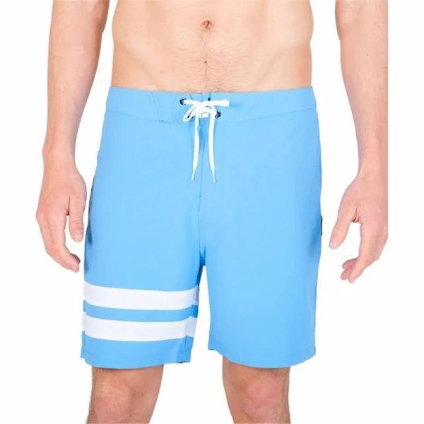 Hurley Men's 18" Block Party Boardshorts - Unity Blue 29 - Swimoutlet.com