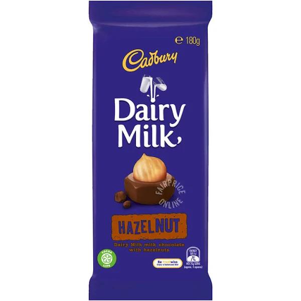 Cadbury Dairy Milk Hazelnut Chocolate Block 180g