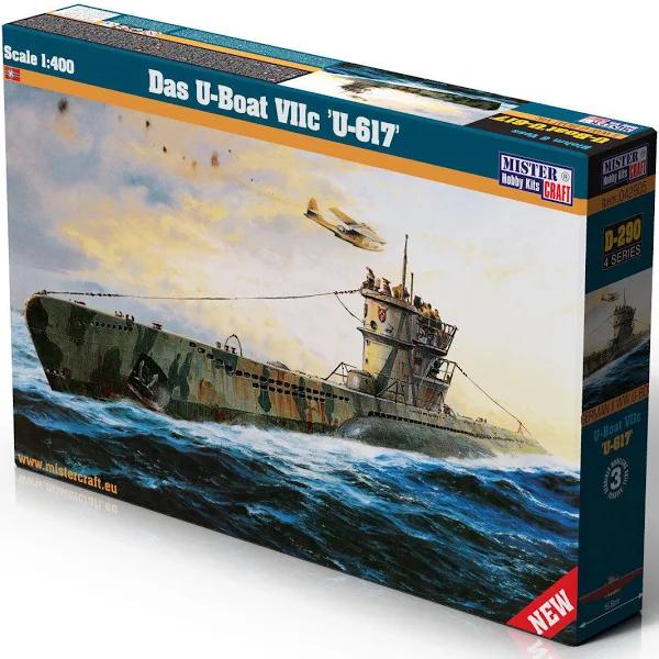 Mistercraft D-290 1/400 Das U-Boat VIIC U-617" Plastic Model Kit