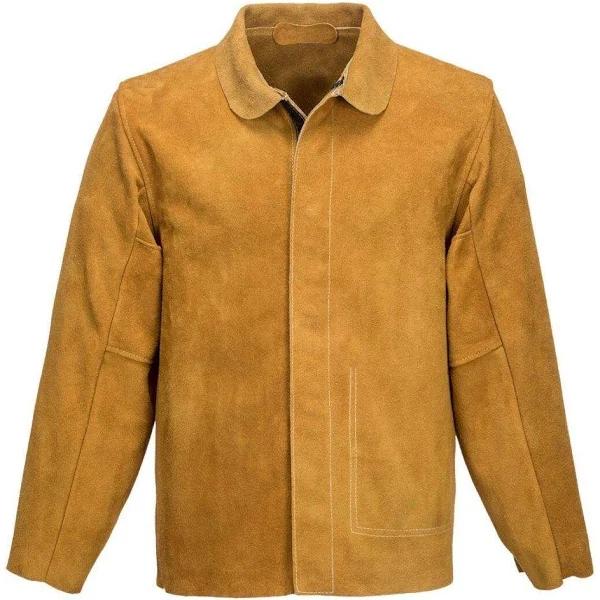 Portwest Mens Leather Welding Jacket Tan XL Mixed Mens Jacket