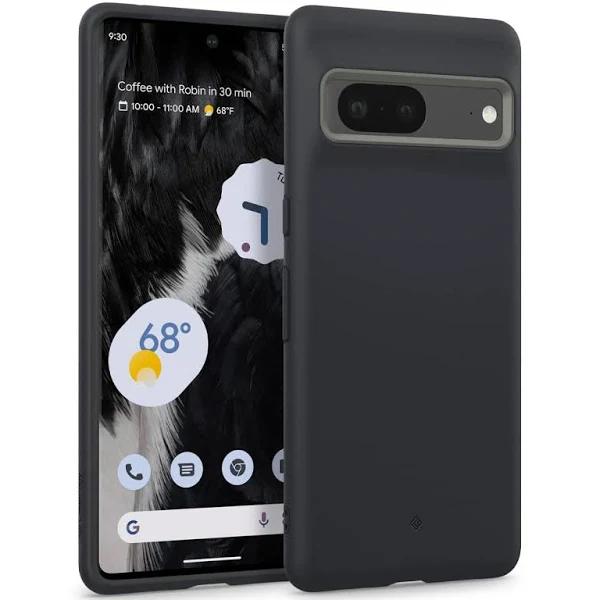 SPIGEN Google Pixel 7 Case, Genuine Caseology Nano Pop Soft Slim TPU Soft Cover For Google - Black Sesame