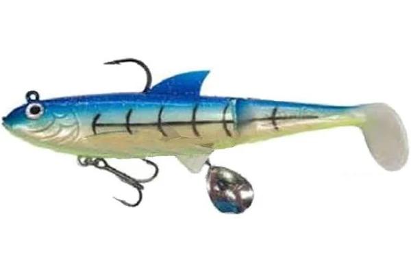 Molix Shad 140mm Soft Plastic Swimbait Lure, Bone Blue Back