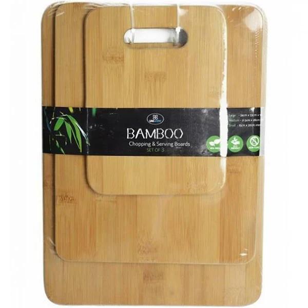 Bamboo Cutting Chopping Board Set - 3pcs - AfterPay & zipPay Available