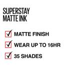 Maybelline Super Stay Matte Ink Lip Color, Fighter 75 - 5.0 ml