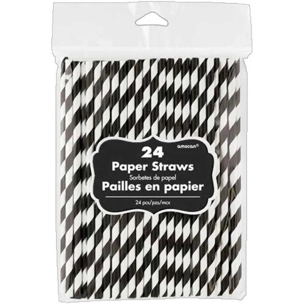 Paper Straws Jet Black