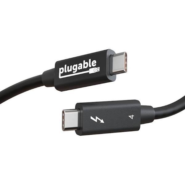 Plugable Thunderbolt 4 Cable [Thunderbolt Certified] 6.6ft USB4 Cable with 100W Charging, Single 8K or Dual 4K Displays, 40Gbps Data Transfer,