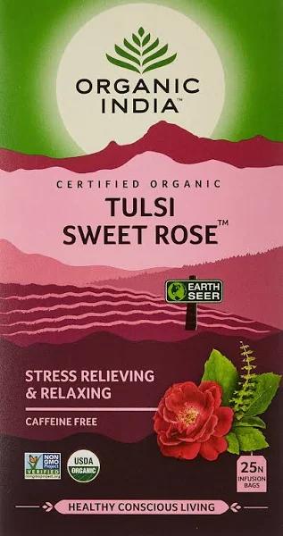 Organic India Tulsi Sweet Rose Tea - 25 Tea Bags