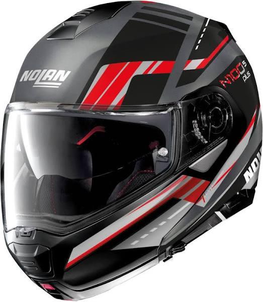 Nolan N100-5 Plus Illuvium N-COM Helmet, grey-red, Size XL