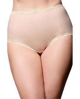 David Jones Organic Cotton Full Brief in Skin, Size 14 AU