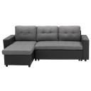 Sarantino 3-Seater Corner Sofa Bed Storage Lounge Chaise Couch Grey