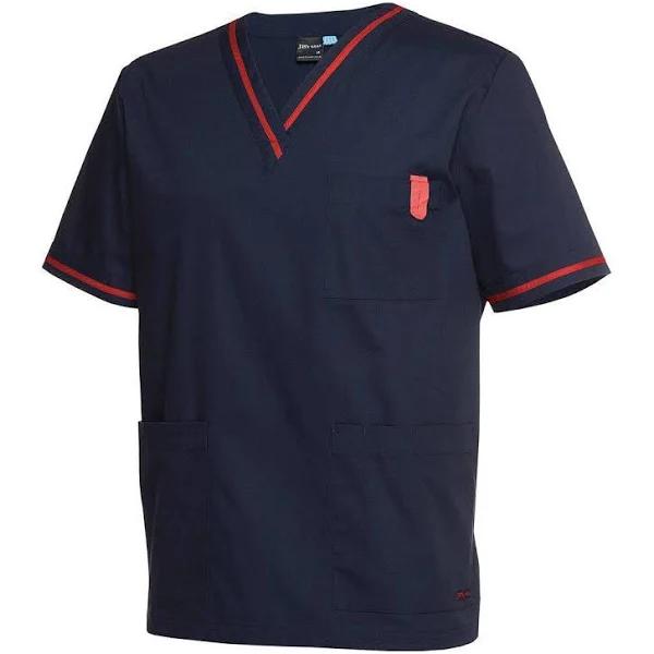 JB's Unisex Contrast Scrubs Top - 4SCT Navy/White / 2XS