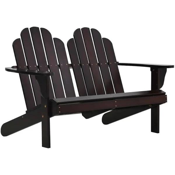 vidaXL - Double Adirondack Chair Wood - Brown