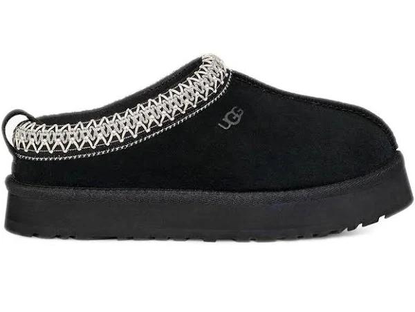 UGG Teen Black Suede Leather Tazz Mules