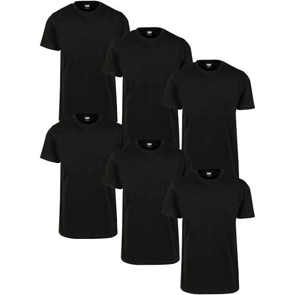 Mens Basic Tee 6-Pack - Black