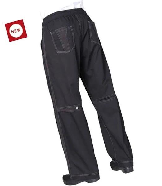 Chef Works | Cool Vent Baggy Chef Pants- Black | XL