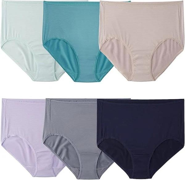 Fruit of The Loom Women's Breathable Underwear, Moisture Wicking Keeps You Cool & Comfortable, Available in Plus Size