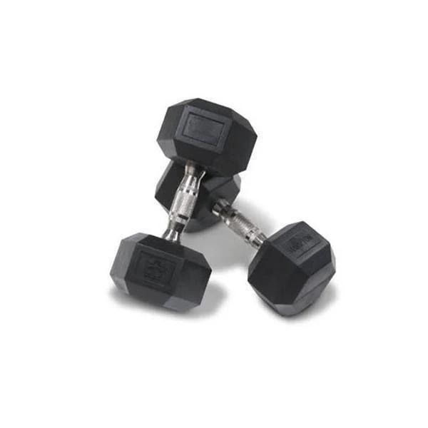 Muscle Motion Rubber Hex Dumbbells, Pair of 27.5kg