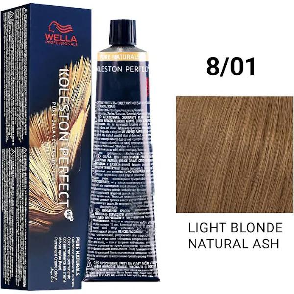 3er Wella Koleston Perfect Me+ 8/01 Light Blonde Natural Ash 60 ml