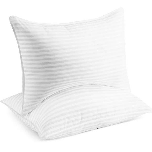 Beckham Hotel Collection Bed Pillows For Sleeping - Queen Size, Set of 2 - Cooling, Luxury Gel Pillow For Back, Stomach or Side Sleepers