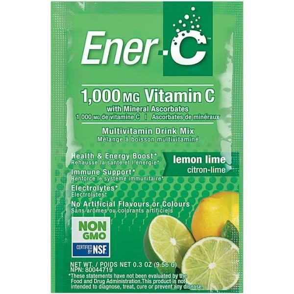 Ener-C 1000mg Vitamin C Drink Mix Lemon Lime Sachet 9.5g x 12 Pack