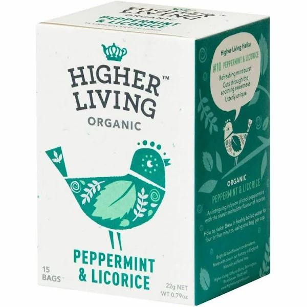 Higher Living Organic Tea Peppermint & Licorice 15 Pack