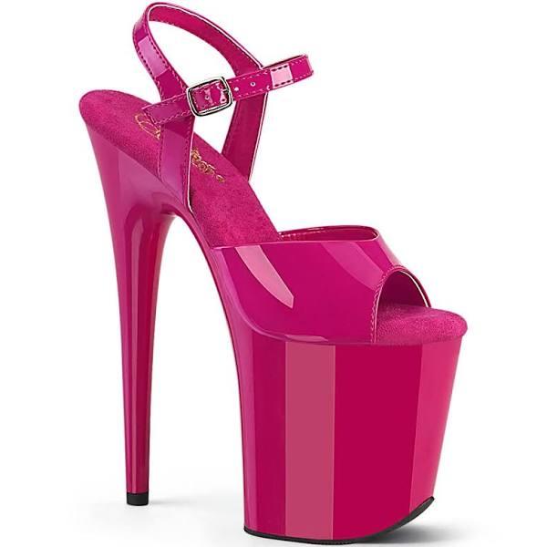 Pleaser FLAMINGO-809 Hot Pink Patent/Hot Pink Size 7