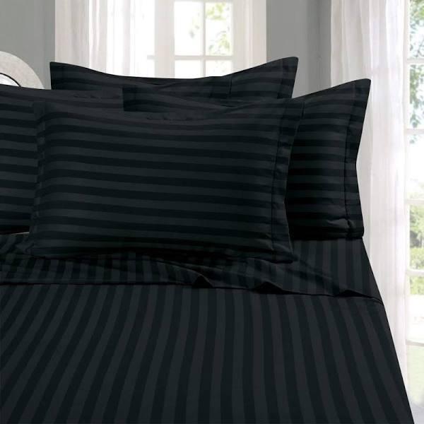 Elegant Comfort Best, Softest, Coziest 6-Piece Sheet Sets! - 1500 Thread Count Egyptian Quality Luxurious Wrinkle Resistant 6-Piece Damask Stripe