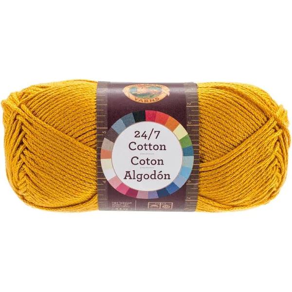 Lion Brand Yarn 761-158 24-7 Cotton Yarn, Goldenrod