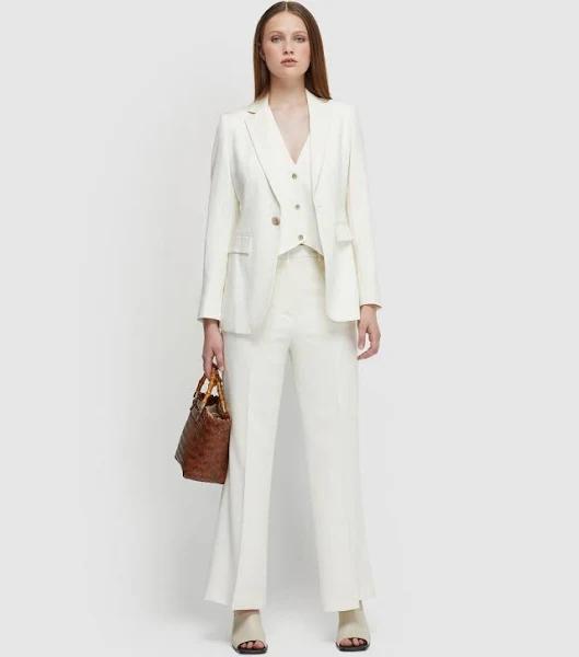 Oxford Ebony Suit Jacket in Ivory White 8