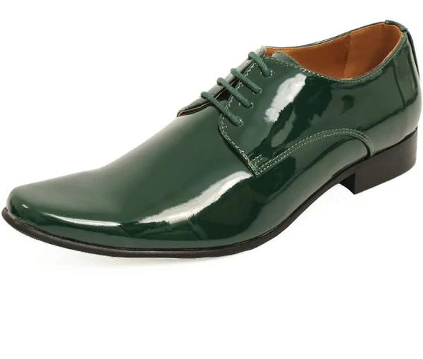 Dobell Mens Racing Green Dress Shoes Patent Contemporary Style Laced 9