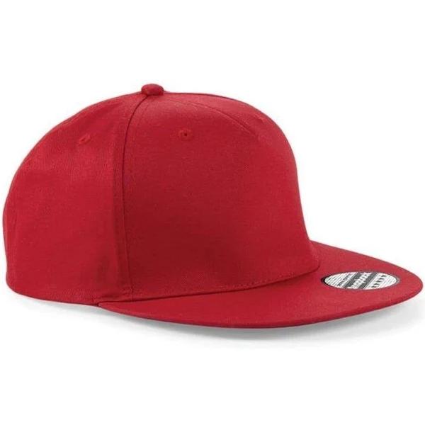 Beechfield Rapper Snapback Cap Classic Red One Size Cotton Snapback Cap