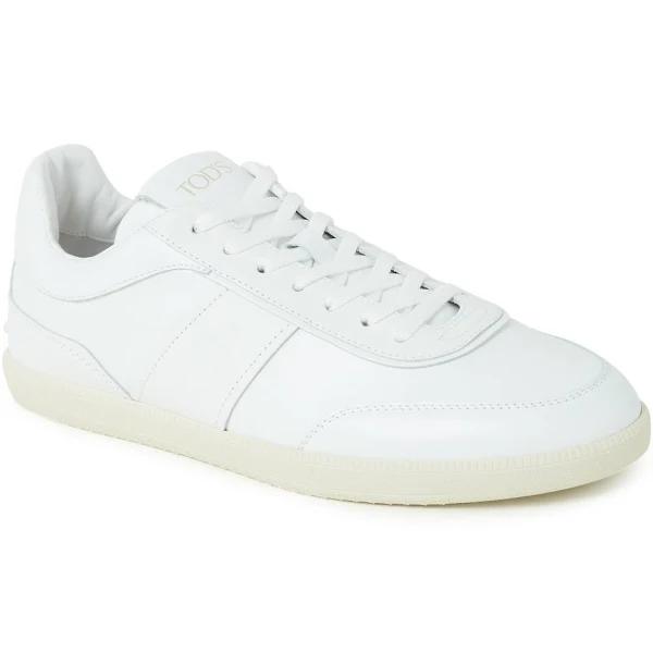 Tod's Tabs Sneakers in Leather in White, Size 10 AU