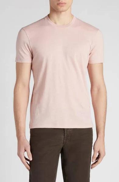 Tom Ford Men, Cotton-blend jersey T-shirt, Pink, S, T shirts