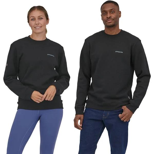 Patagonia Fitz Roy Icon Uprisal Crew Sweatshirt - Ink Black / XXS