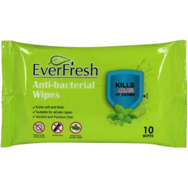 Everfresh Antibacterial Wet Wipes 10 Pack