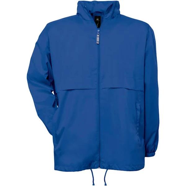 B&C Mens Air Lightweight Windproof, Showerproof & Water Repellent Jacket Royal Blue XL