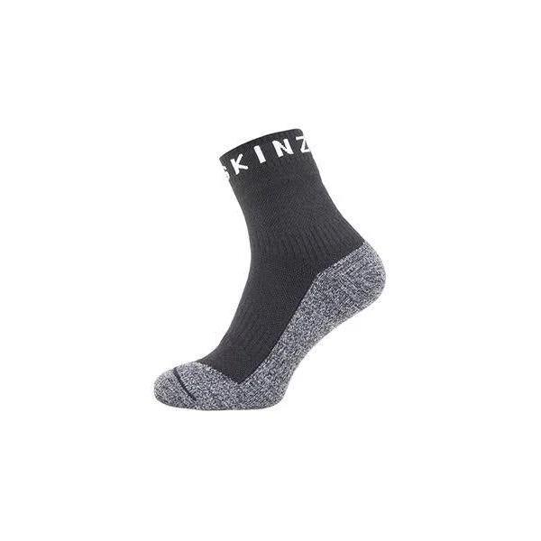 Sealskinz Waterproof Warm Weather Soft Touch Mid Length Sock-Black/Grey/White-Medium