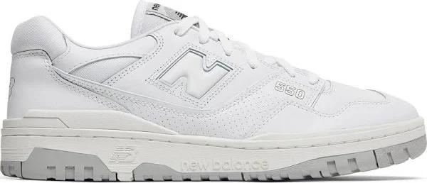 New Balance 550 White Grey, 7 M / White/Grey