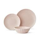 Kmart Pink Scalloped 12 Piece Dinner Set