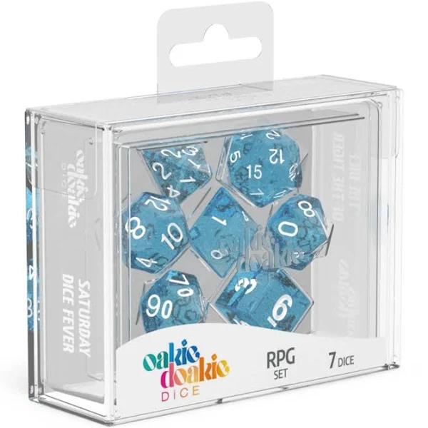 Oakie DOAKIE Dice RPG Set Speckled - Light Blue (7)