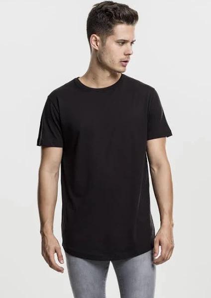 Urban Classics - Shaped Long Tee Black - L