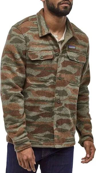 Patagonia Men's Better Sweater Shirt Jacket - Bear Witness Camo: Sage Khaki / S